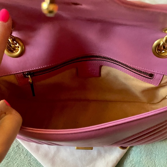 WOW! GORGEOUS SMALL GUCCI MARMONT BAG IN PINK - Picture 12 of 12